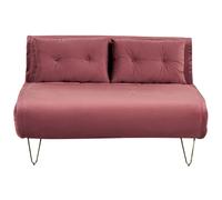 Sofa Bed 2 Seater VESTFOLD Velvet Pink