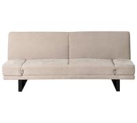 Beliani Sofa Bed 2 Seater York Chenille Light Beige