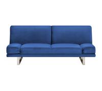 Beliani Sofa Bed 2 Seater York Velvet Navy Blue