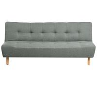 Beliani Sofa Bed 3 Seater Alsten Fabric Green