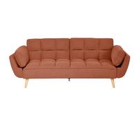 Sofa Bed 3 Seater ASBY Fabric Orange