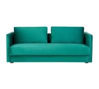 Beliani Velvet Sofa Bed With Storage Green Eksjo, Green
