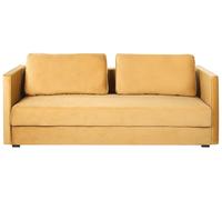 Sofa Bed 3 Seater EKSJO with Storage Velvet Mustard
