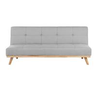 Fabric Sofa Bed Light Grey FROYA