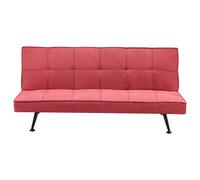 Sofa Bed 3 Seater HASLE Fabric Red