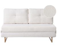 Sofa Bed 3 Seater JERSLEV Boucle Off-White