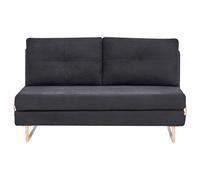 Sofa Bed 3 Seater JERSLEV Fabric Black