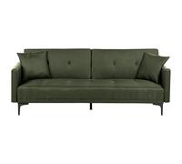 Beliani Fabric Sofa Bed Dark Green Lucan, Green