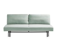 Beliani Sofa Bed 3 Seater Roykka Fabric Light Green