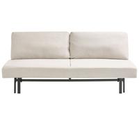 Beliani Sofa Bed 3 Seater Roykka Fabric Off-White