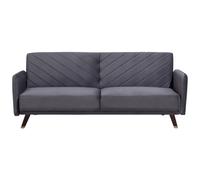 Beliani Sofa Bed 3 Seater Senja Velvet Grey