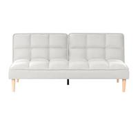 Sofa Bed 3 Seater SILJAN Fabric Off-White