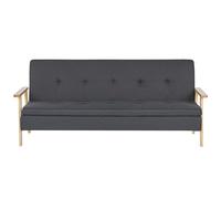 Beliani Fabric Sofa Bed Dark Grey Tjorn, Grey