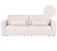 Sofa Bed 3 Seater VAXHOLM with Storage Boucle Light Beige