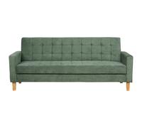 Sofa Bed 3 Seater VEHKOO Fabric Dark Green