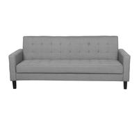 Beliani Sofa Bed 3 Seater Vehkoo Fabric Light Grey