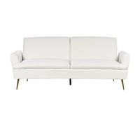 Beliani Velvet Sofa Bed Off-white Vettre, White