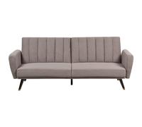 Beliani Fabric Sofa Bed Light Brown Vimmerby, Brown