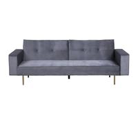 Sofa Bed 3 Seater VISNES Velvet Grey