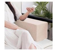 Sofa Bed Armrest Cushion for Head/lumbar Spine Linen Fabric Cover Square Headrest Cushion, Armrest Cushion, Support Cushion for Arm/head/lumbar Spine Gap Filler Elbow Pillow(Beige,20x25x50cm)