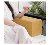 Sofa Bed Armrest Cushion for Head/lumbar Spine Linen Fabric Cover Square Headrest Cushion, Armrest Cushion, Support Cushion for Arm/head/lumbar Spine Gap Filler Elbow Pillow(Yellow,15x15x55cm)