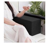 Sofa Bed Armrest Cushion for Head/lumbar Spine Linen Fabric Cover Square Headrest Cushion, Armrest Cushion, Support Cushion for Arm/head/lumbar Spine Gap Filler Elbow Pillow(Black,15x20x50cm)