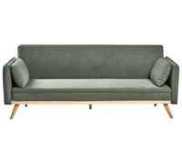 Beliani Sofa Bed Asaa Fabric Light Green