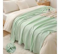 Sofa Bed Blanket - Cooling Fibres, Light & Soft(Light Green,90x100cm)