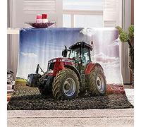 Sofa Bed Blankets Throw Red Tractor,Blanket Sofa Throw-Versatile Blanket Fluffy Soft Throw For Bed And Couch Single/Double-100X130Cm