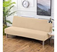Sofa bed cover futon couch cover stretch armless sofa bed slipcovers Beige