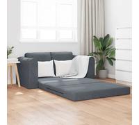 Sofa Bed Dark Grey Velvet 148x71x83 cm Compact Modern Convertible 3-Seater Plush
