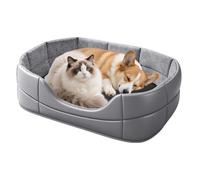 Sofa Bed for Dogs PU Leather Waterproof Removable Washable Cushion | Fancy Dog Bed for Outdoor Patio Porch Deck Backyard Camping Travel RV Car Truck Home Summer Road Trip
