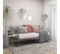 vidaXL Sofa Bed Frame Grey Metal for Day Sleeping Sleepover Guest Resting