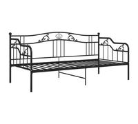 vidaXL Sofa Bed Frame Black Metal for Day Sleeping Sleepover Guest Resting