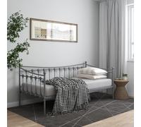 vidaXL Sofa Bed Frame Grey Metal Occasional Sleepover Guest Rest Living Room