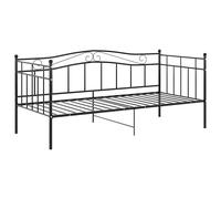 vidaXL Sofa Bed Frame Black Metal Occasional Sleepover Guest Rest Living Room