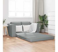 Sofa bed Light grey Fabric 148x71x83 cm Convertible Foam Seat Modern Armrest XL