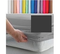 SOFA BED/PULL OUT BED FITTED SHEET 135cm x 180cm (53" x 71") OVER 22 COLOURS 300 Thread Count Percale (Charcoal Grey, 4")