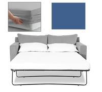 SOFA BED/PULL OUT BED FITTED SHEET 135cm x 180cm (53" x 71") OVER 22 COLOURS 300 Thread Count Percale (Denim Blue, 6)