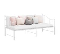 Sofa bed pull-out white metal 90x200cm daybed frame powdercoat space-saving 2p