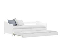 Vidaxl Pull-Out Sofa Bed Frame Without Mattress White Pinewood 90X200 Cm