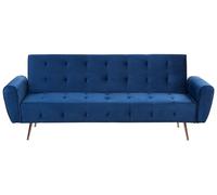 Sofa Bed SELNES Navy Blue Velvet