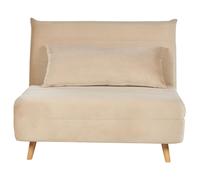 Sofa Bed SETTEN Sand Beige Velvet