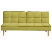 Beliani Fabric Sofa Bed Green Siljan, Green