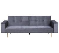 Sofa Bed VISNES Grey Velvet