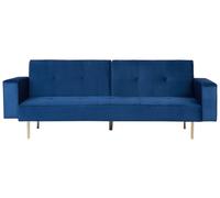 Sofa Bed VISNES Navy Blue Velvet