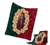 Sofa Blanket, Religious Themed Warm Soft Down Jacket, Virgin Mary Throw for Sofa, Armchair, Living Room, Bedroom, Apartment, Women, Men, Girls, Teenagers, Seniors