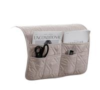 Sofa Chair Armrest Storage Organizer, 6 Pockets, Non-Slip Couch Recliner Remote Control Holder Waterproof Sofa Arm Tidy Hanging Storage Bag Holder Pouch for Phone Books Glasses (Light Coffee,2pcs)