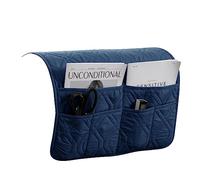 Sofa Chair Armrest Storage Organizer, 6 Pockets, Non-Slip Couch Recliner Remote Control Holder Waterproof Sofa Arm Tidy Hanging Storage Bag Holder Pouch for Phone Books Glasses (Blue 1,1pcs)