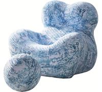 Sofa Chair with Footrest, Comfortable Lounge Chair for Living Room, Bedroom & Reading Room, Modern Design Bucket Armchair with Armrest for Ultimate Relaxation